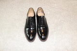 Hand Made Black Shiny Leather Oxford Men's Shoes