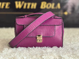 Handmade Pink Croc Ladies Bag