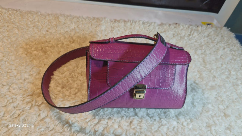 Handmade Pink Croc Ladies Bag