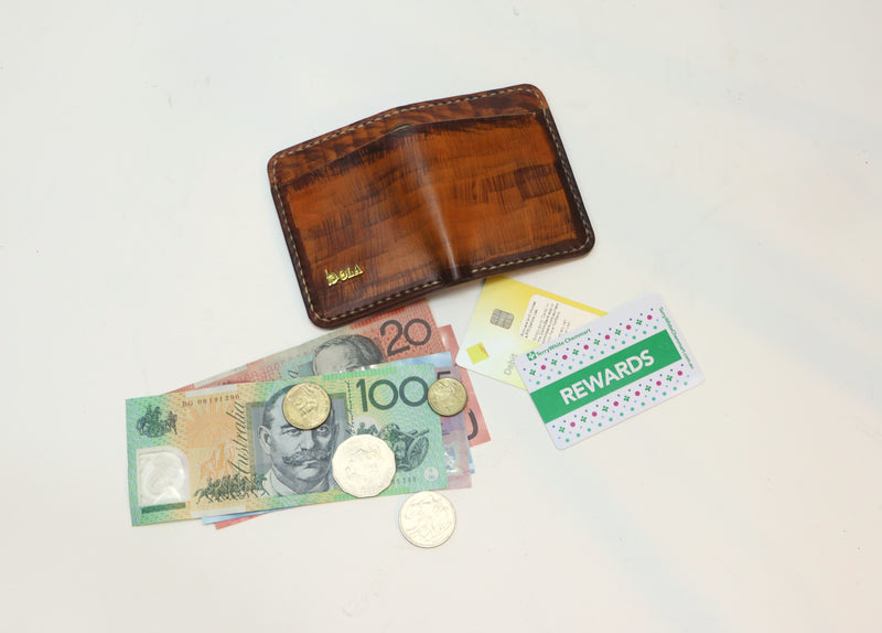 Handmade HZ Chestnut Cardholder Wallet