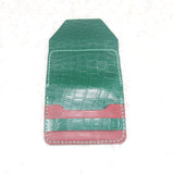 Lomya Hand Made Green Croc Card Holder