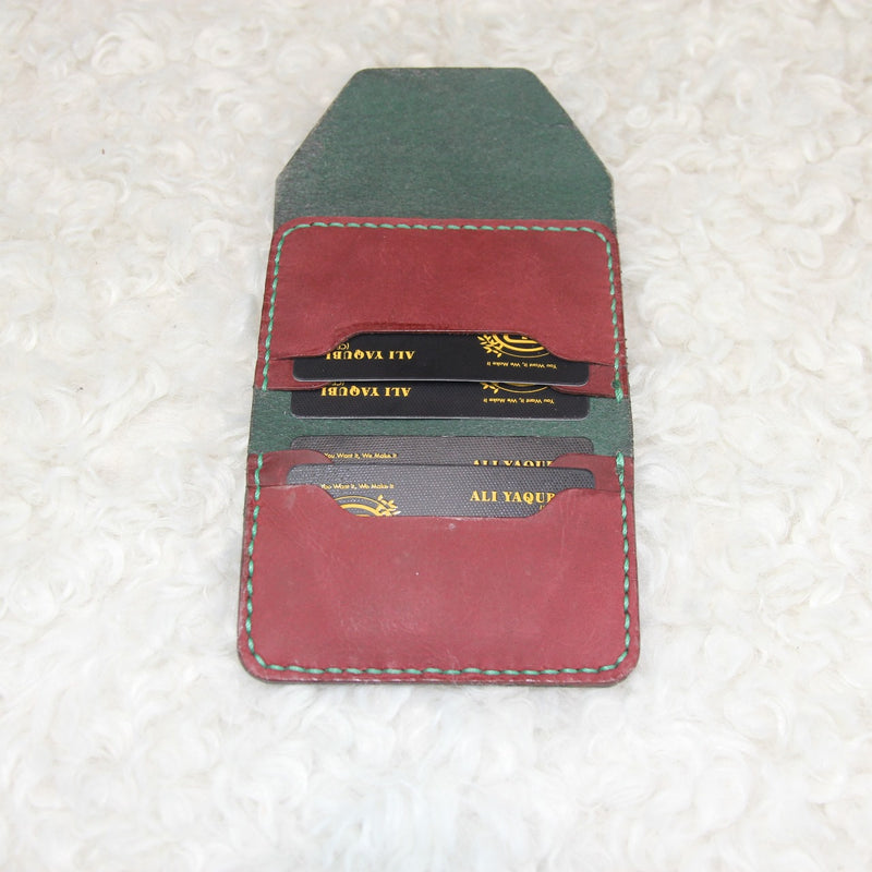 Lomya Hand Made Green Croc Card Holder