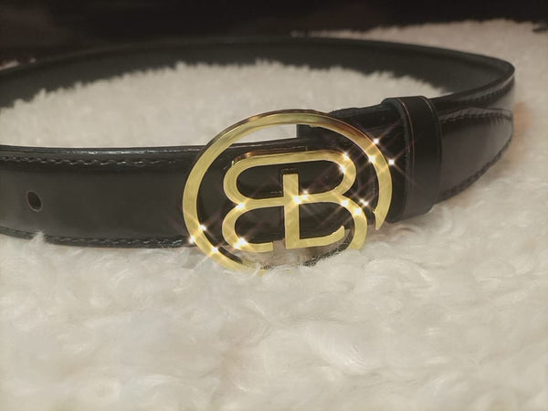 Hand Crafted Black Shiny Belt