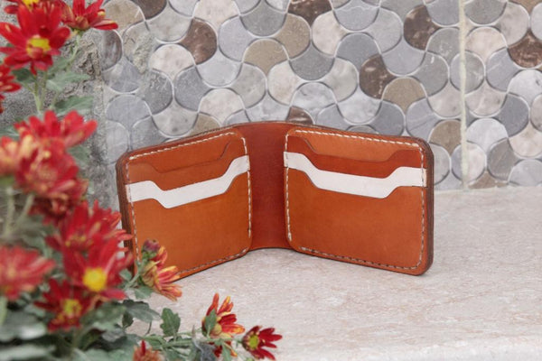 Brown shiny Hand made Men's Wallet