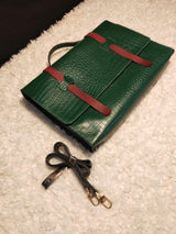 Hand Made Green Croc Leather Men's Bag