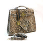 Handmade HZ Yellowish Snake Printed Boly Bag