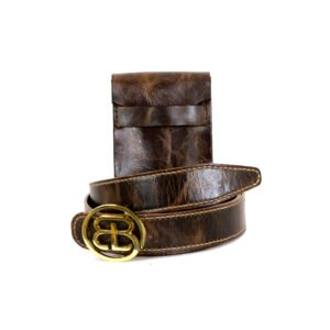 Hzr handmade leather belt-bag