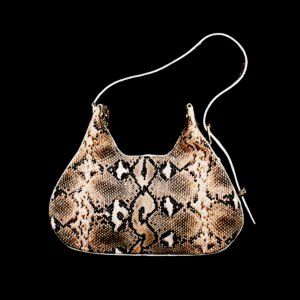 Hzr handmade snaky yellowish ladies bag